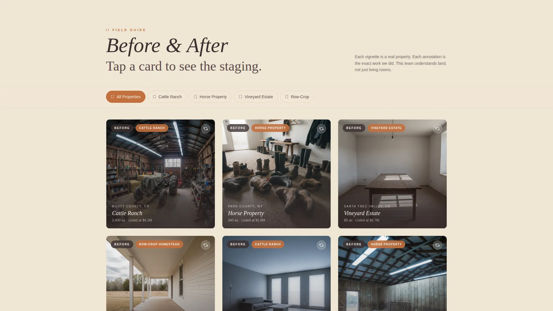 Farm & Ranch Staging Landing Page Template