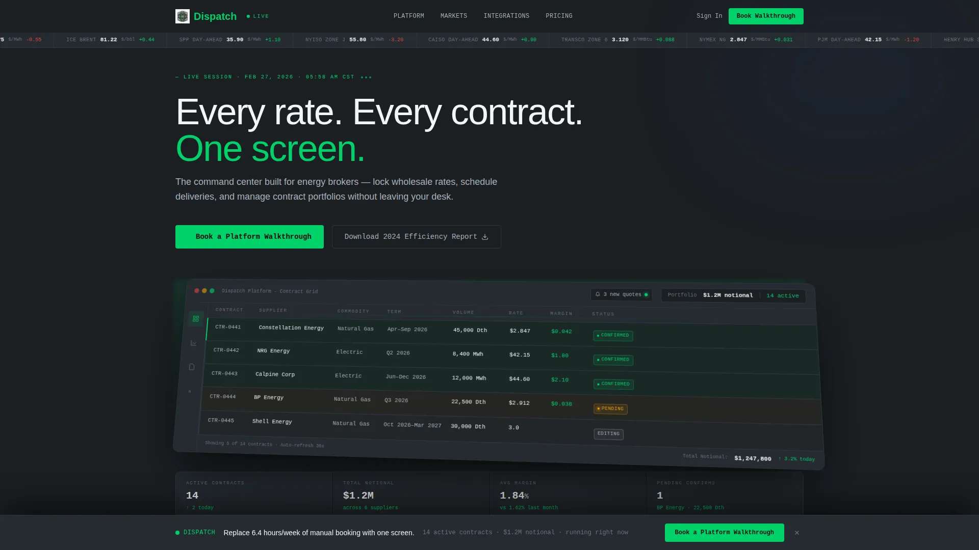 Energy Booking Software Landing Page Template