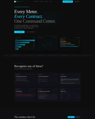 Energy CRM Landing Page Template | Carbon Fiber Design