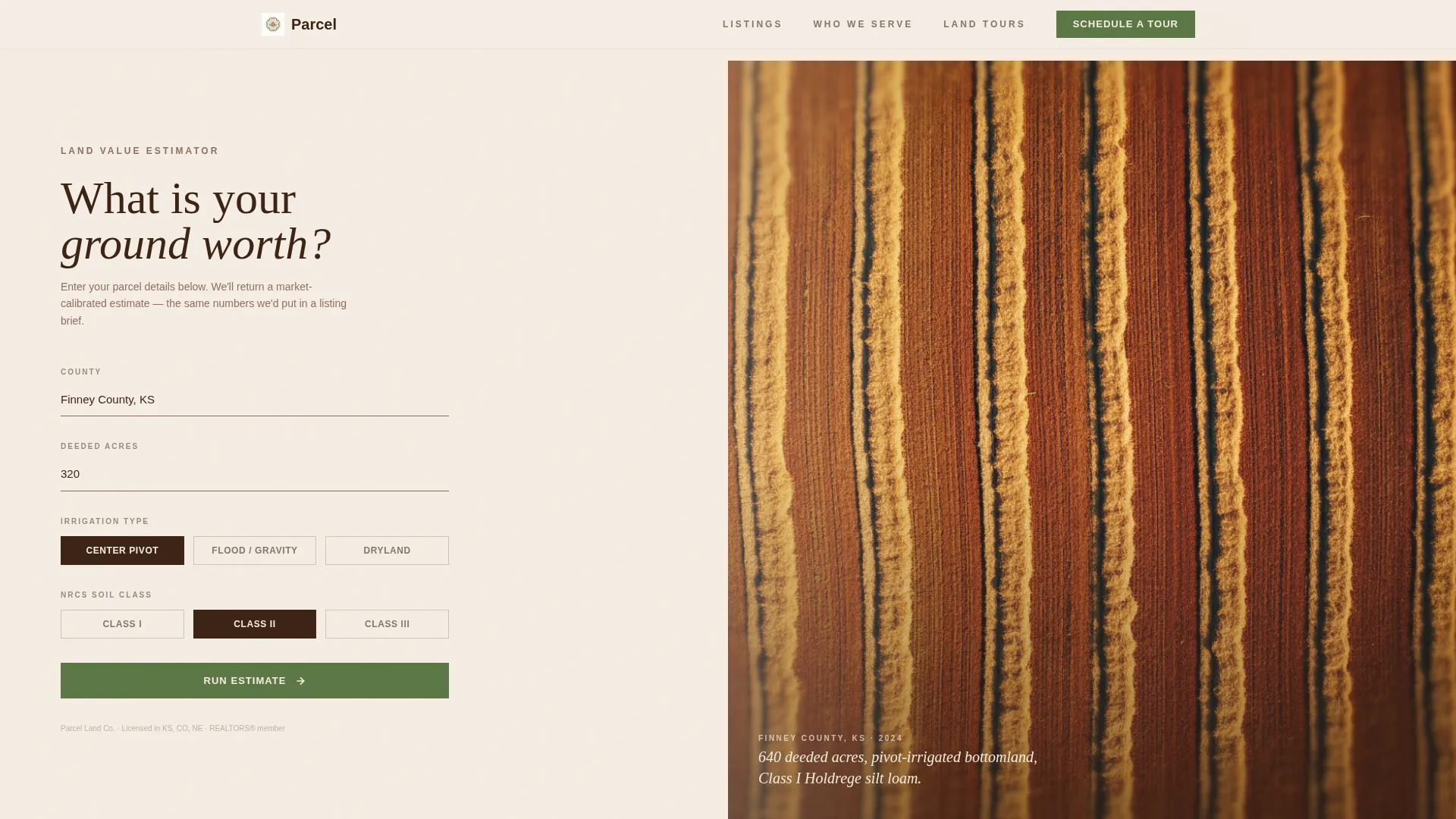 Farmland Brokerage Landing Page Template