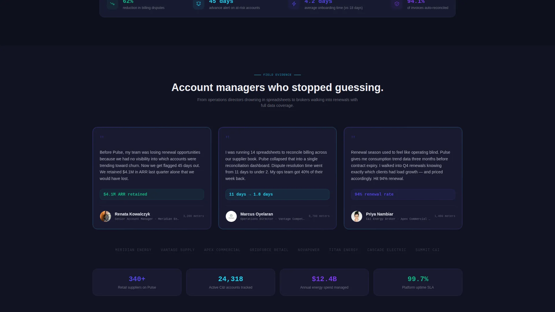 Energy Portfolio Tracking Landing Page Template