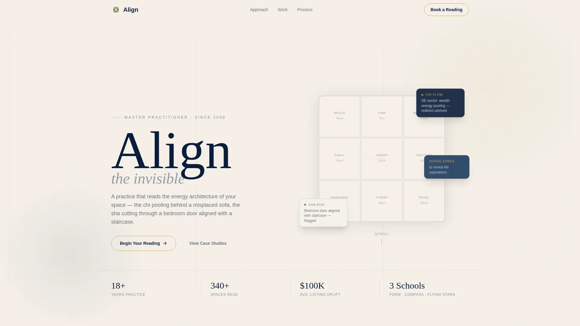 Trusted Feng Shui Design Landing Page Template