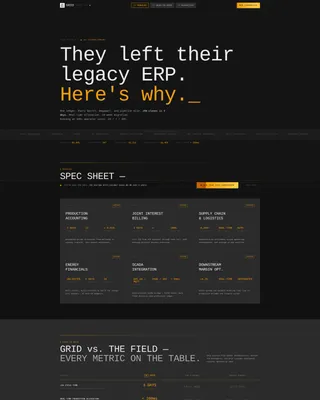 Energy ERP Landing Page Template for Enterprise Platforms