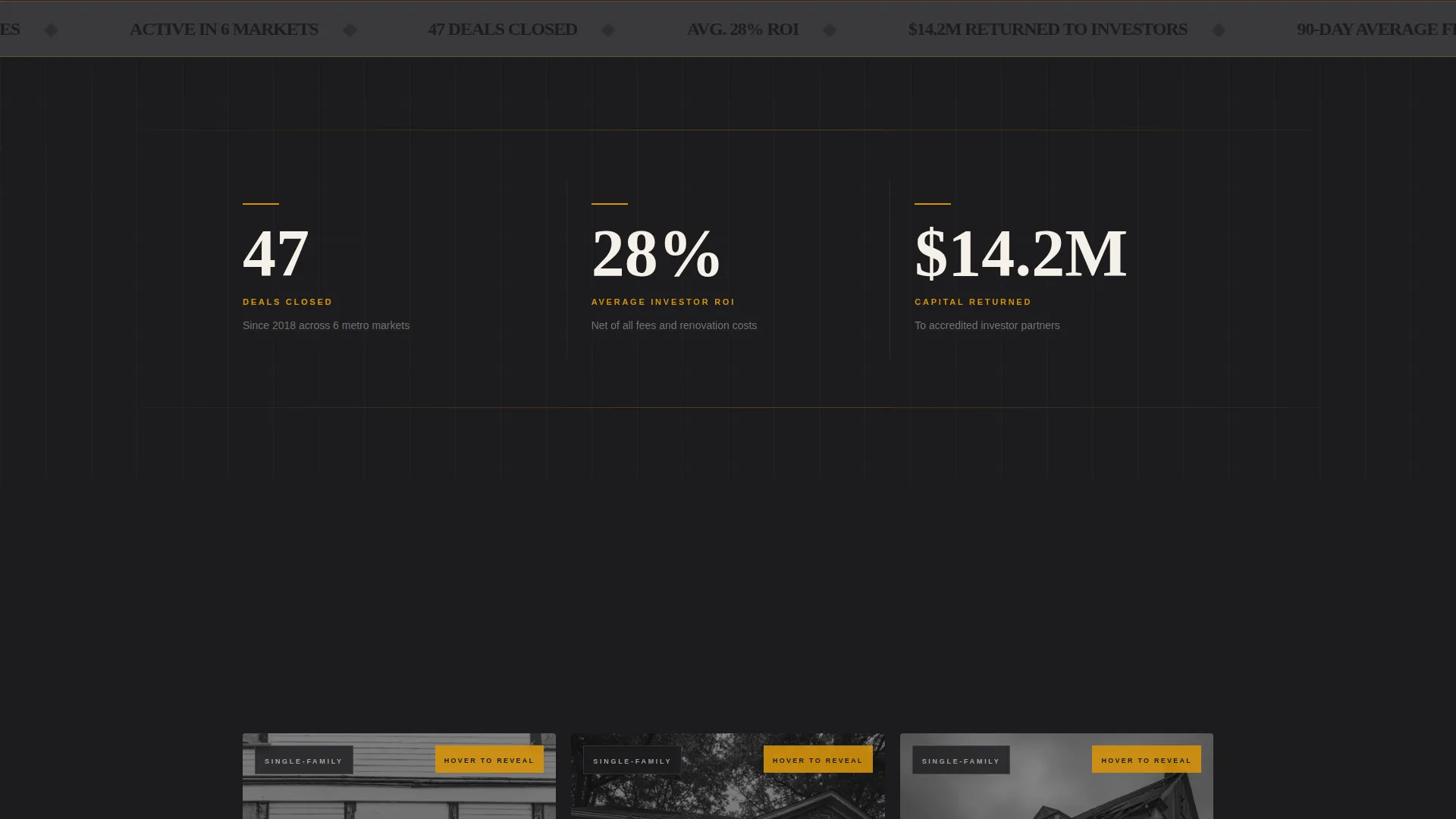 Fix-and-Flip Investment Firm Landing Page Template