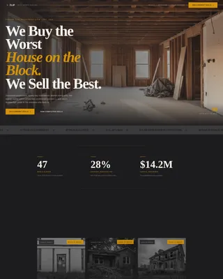 Fix-and-Flip Investment Firm Landing Page Template