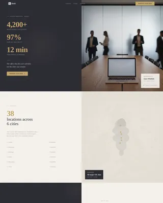 Premium Coworking Hot Desk Landing Page Template