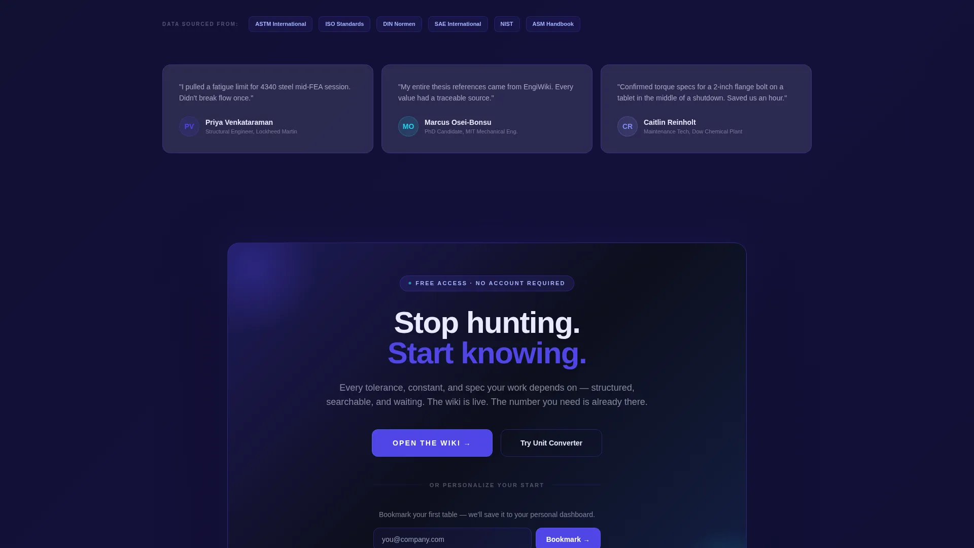 Engineering Wiki Landing Page Template