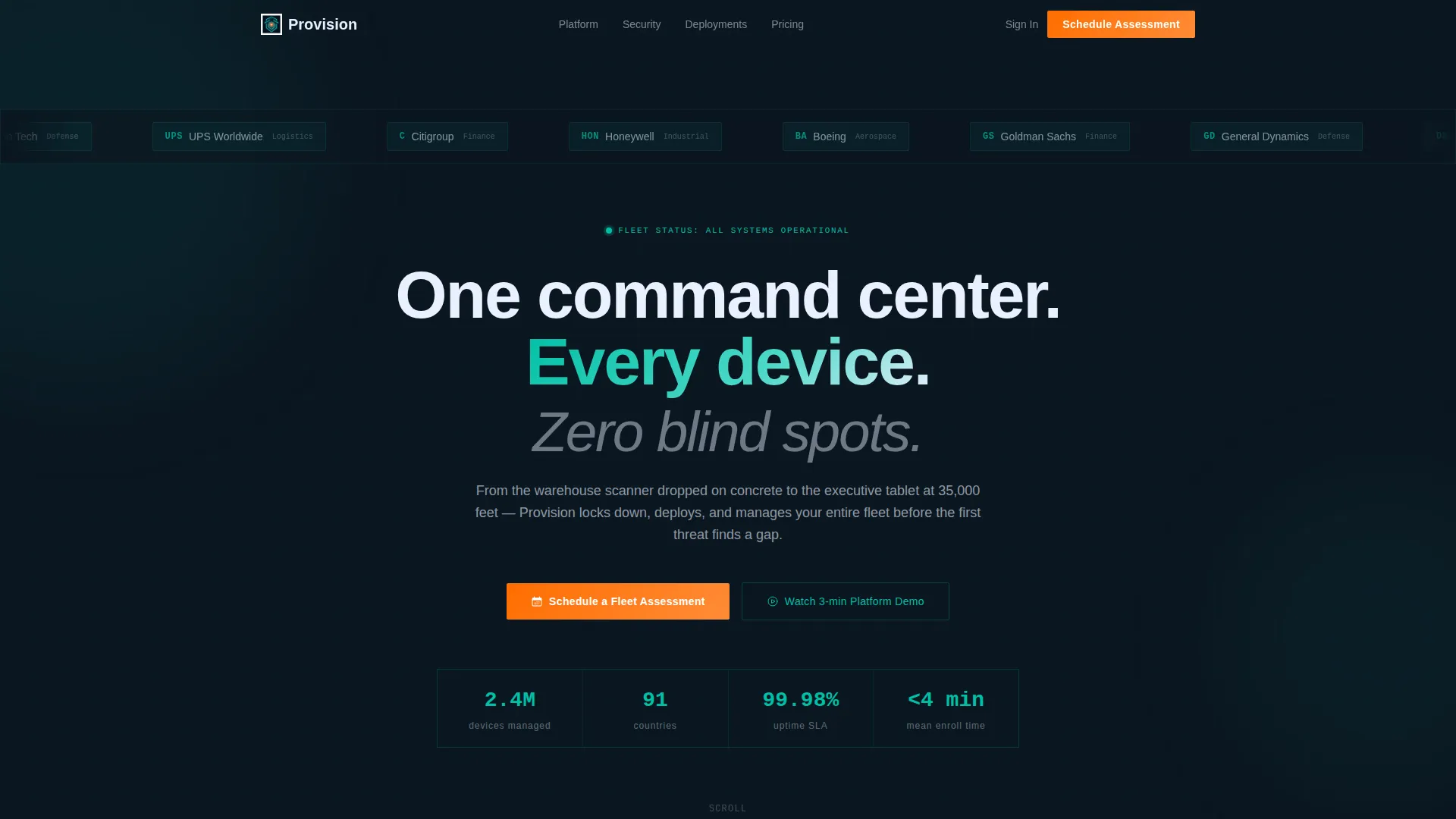 Enterprise Mobility Management Landing Page Template