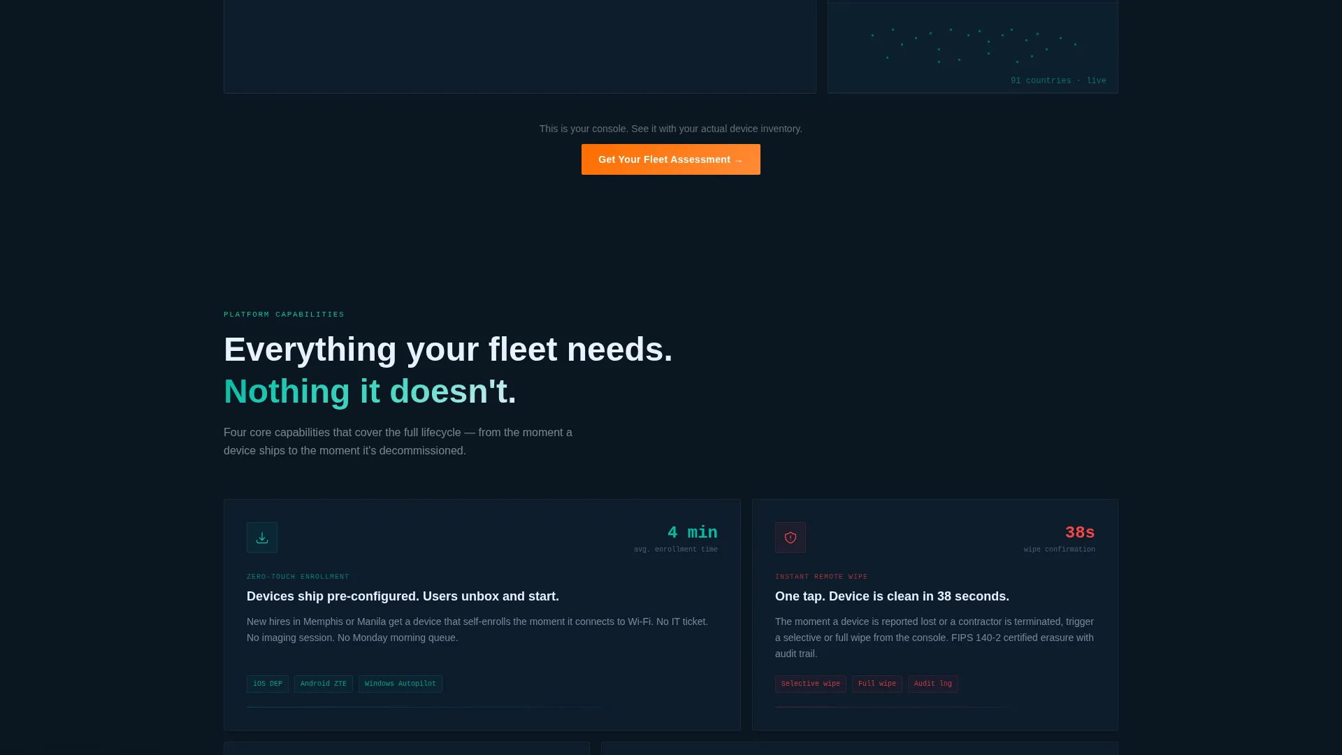 Enterprise Mobility Management Landing Page Template