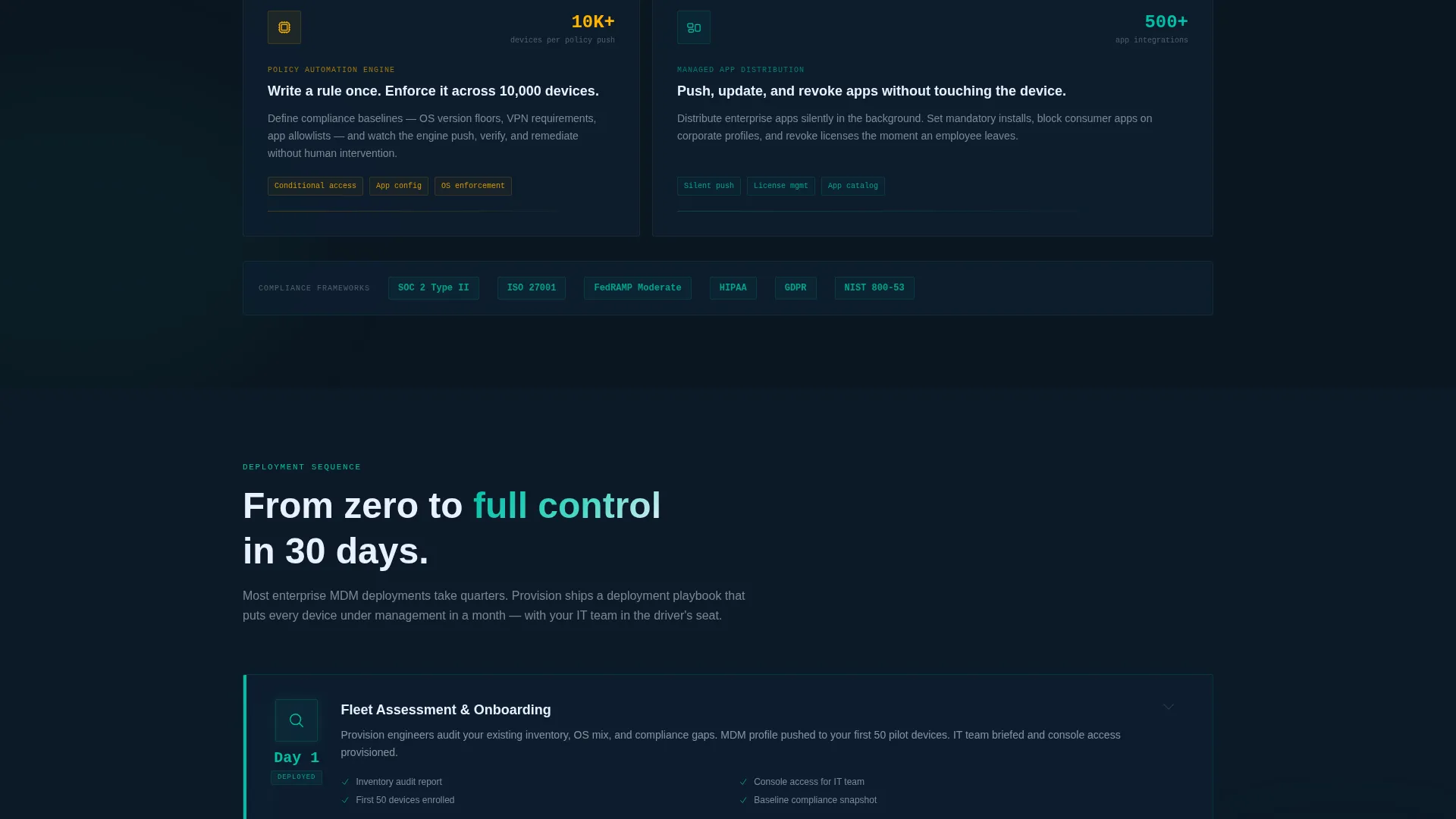 Enterprise Mobility Management Landing Page Template