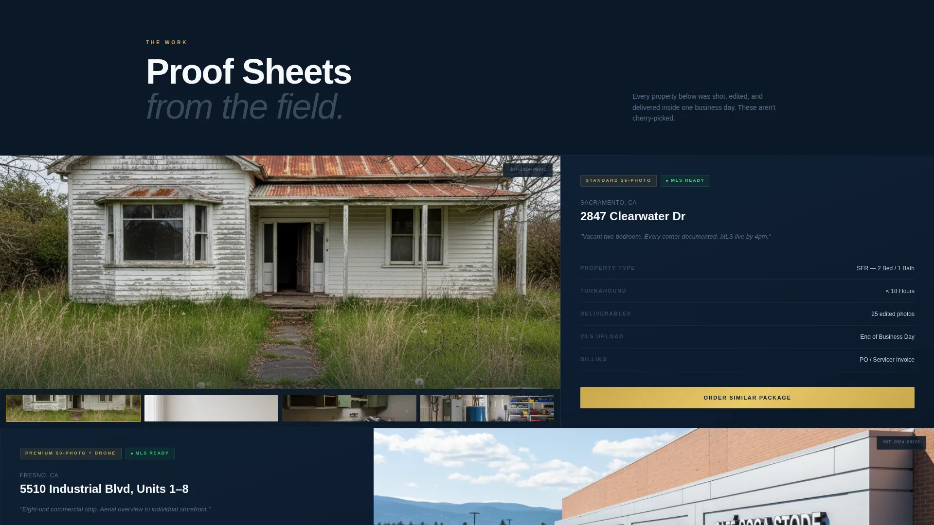 REO & Foreclosure Photography Landing Page Template