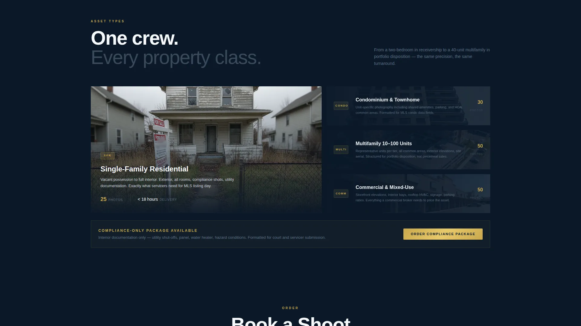 REO & Foreclosure Photography Landing Page Template