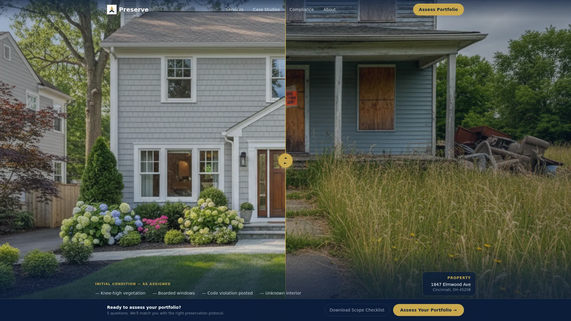 REO Property Preservation Landing Page Template