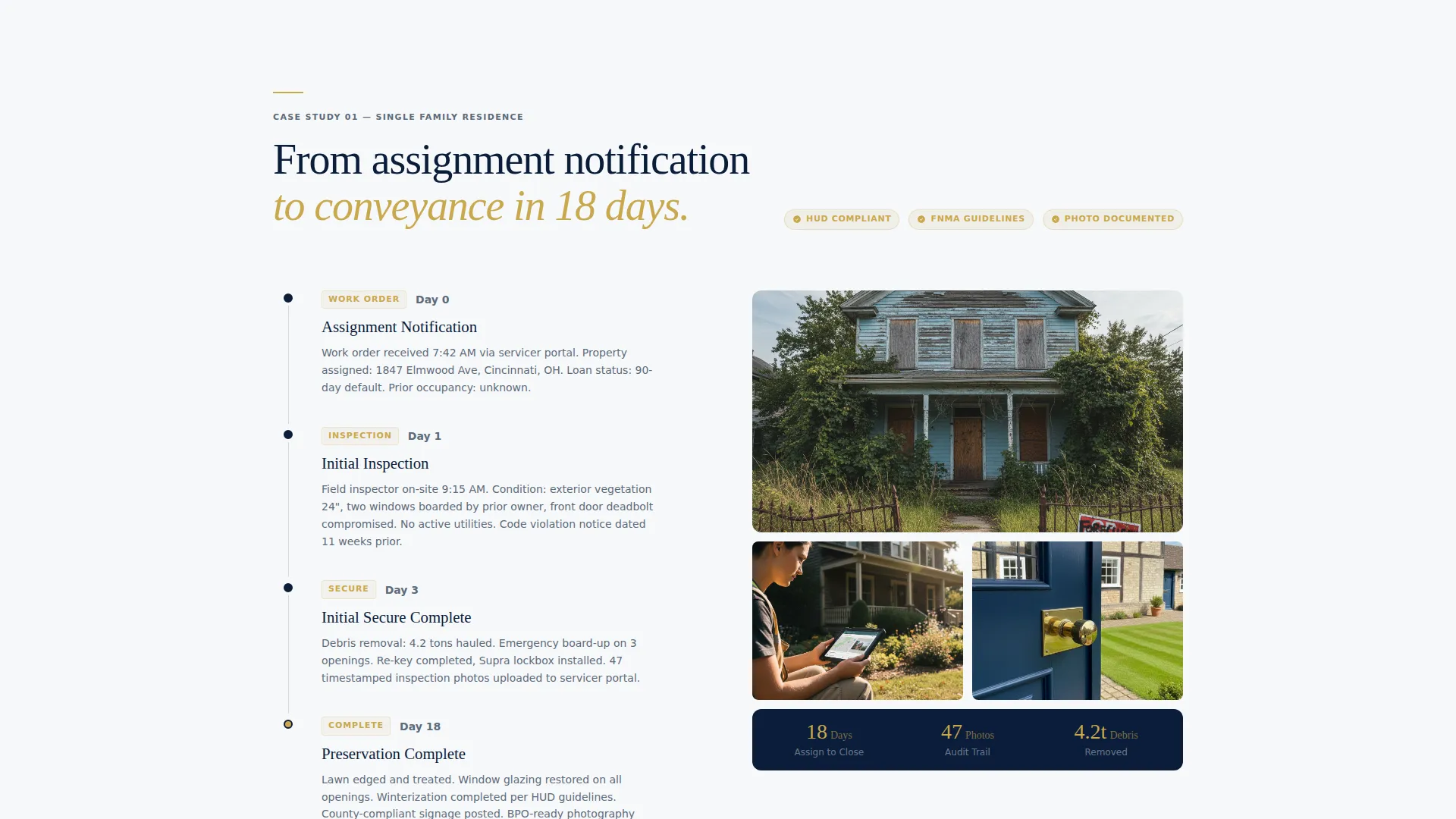 REO Property Preservation Landing Page Template