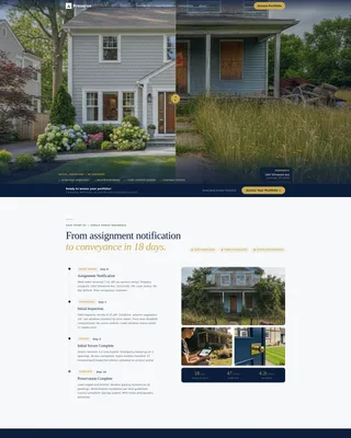 REO Property Preservation Landing Page Template