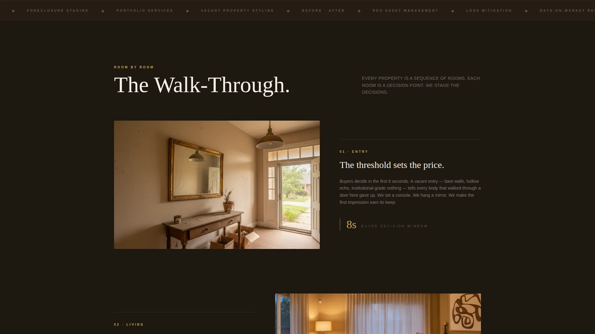 REO Staging Landing Page Template for Asset Managers