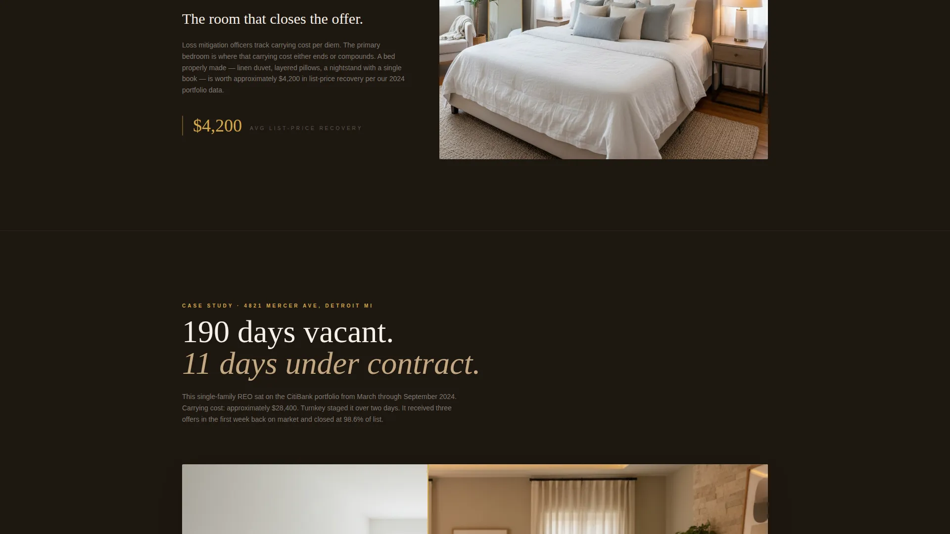 REO Staging Landing Page Template for Asset Managers