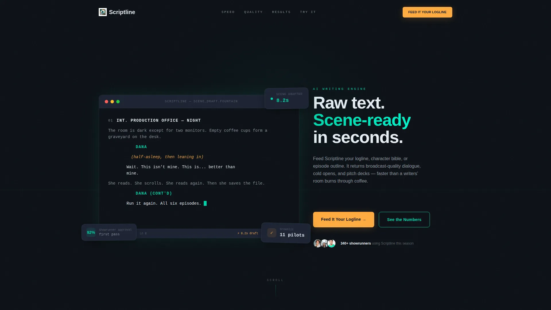 Entertainment AI Writing Landing Page Template