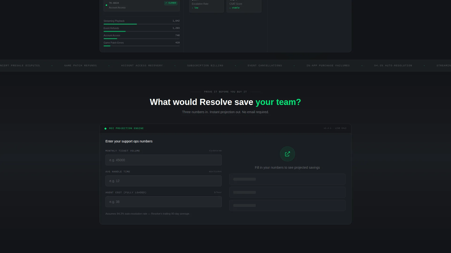 Entertainment AI Customer Service Landing Page Template