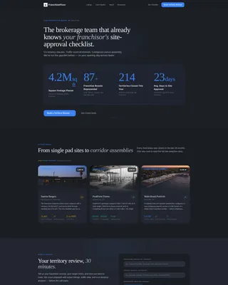Franchise Brokerage Landing Page Template