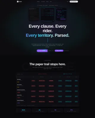 AI Entertainment Document Processing Landing Page