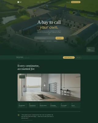Garage Bay & Workshop Rental Landing Page Template