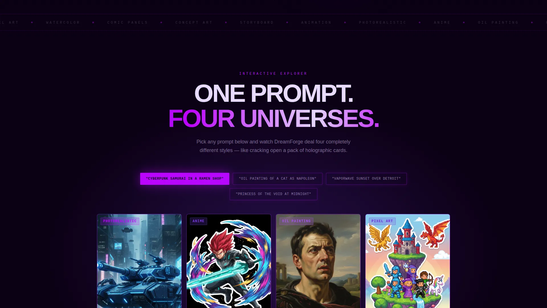 AI Image Generator Landing Page Template