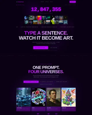 AI Image Generator Landing Page Template