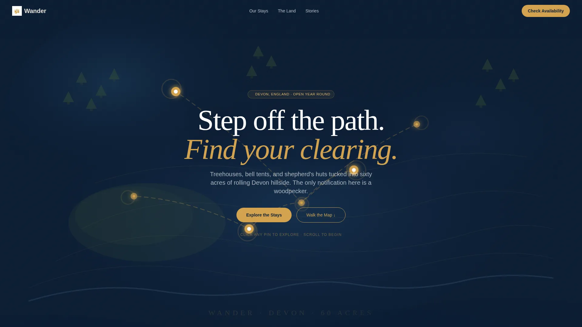 Glamping Landing Page Template for Unique Stays