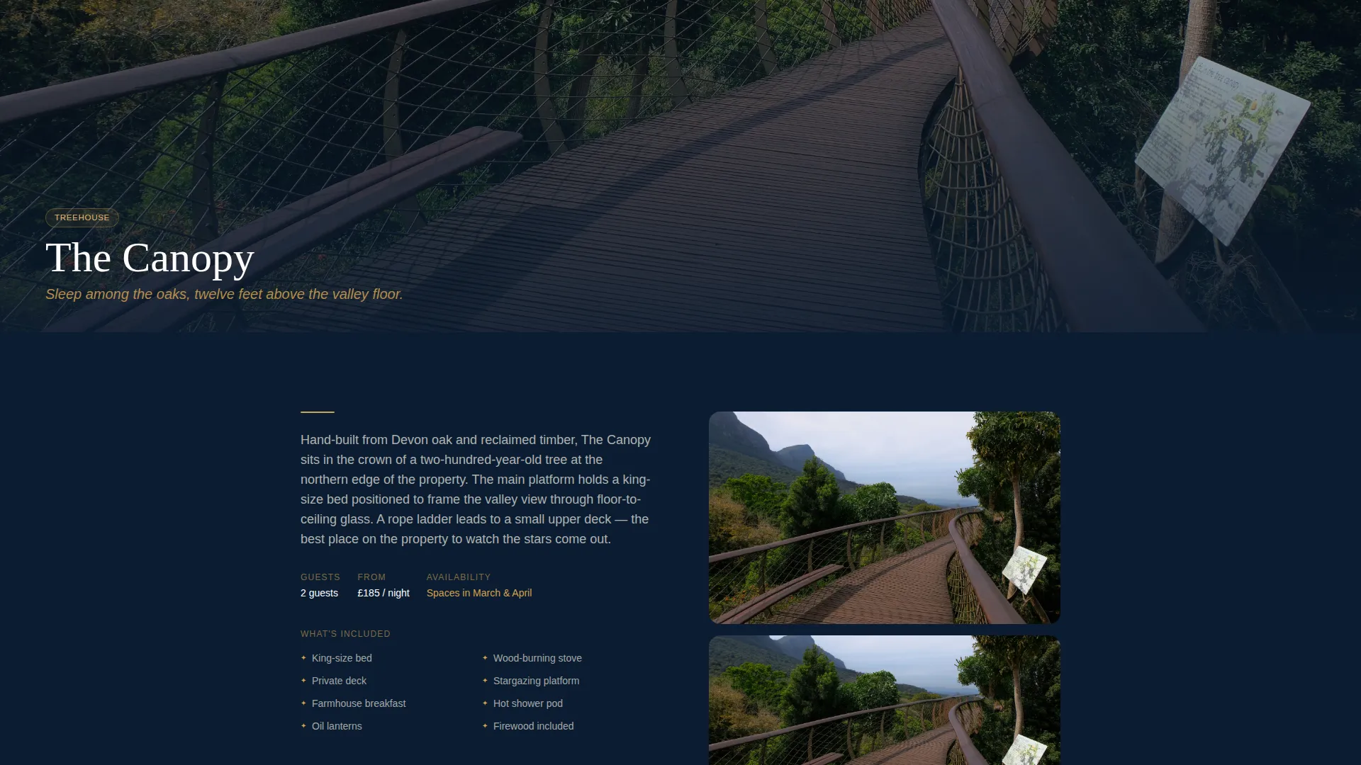 Glamping Landing Page Template for Unique Stays