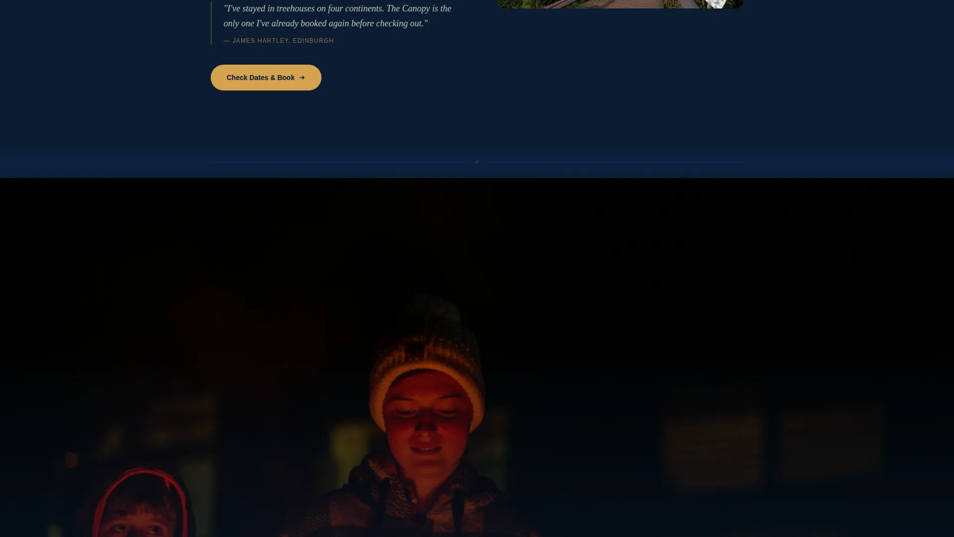Glamping Landing Page Template for Unique Stays