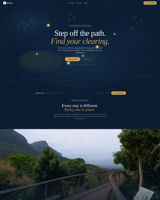 Glamping Landing Page Template for Unique Stays