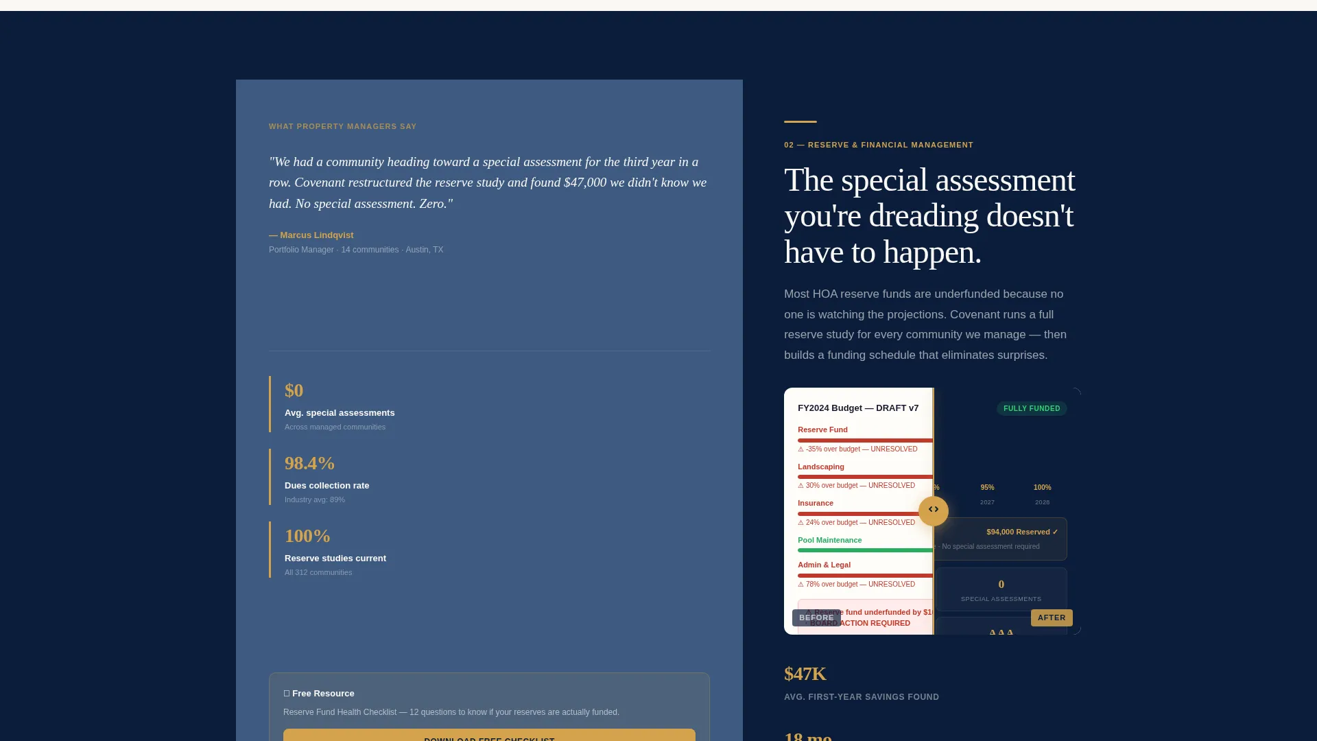HOA Management Landing Page Template