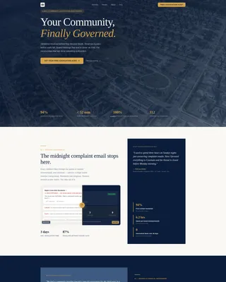 HOA Management Landing Page Template