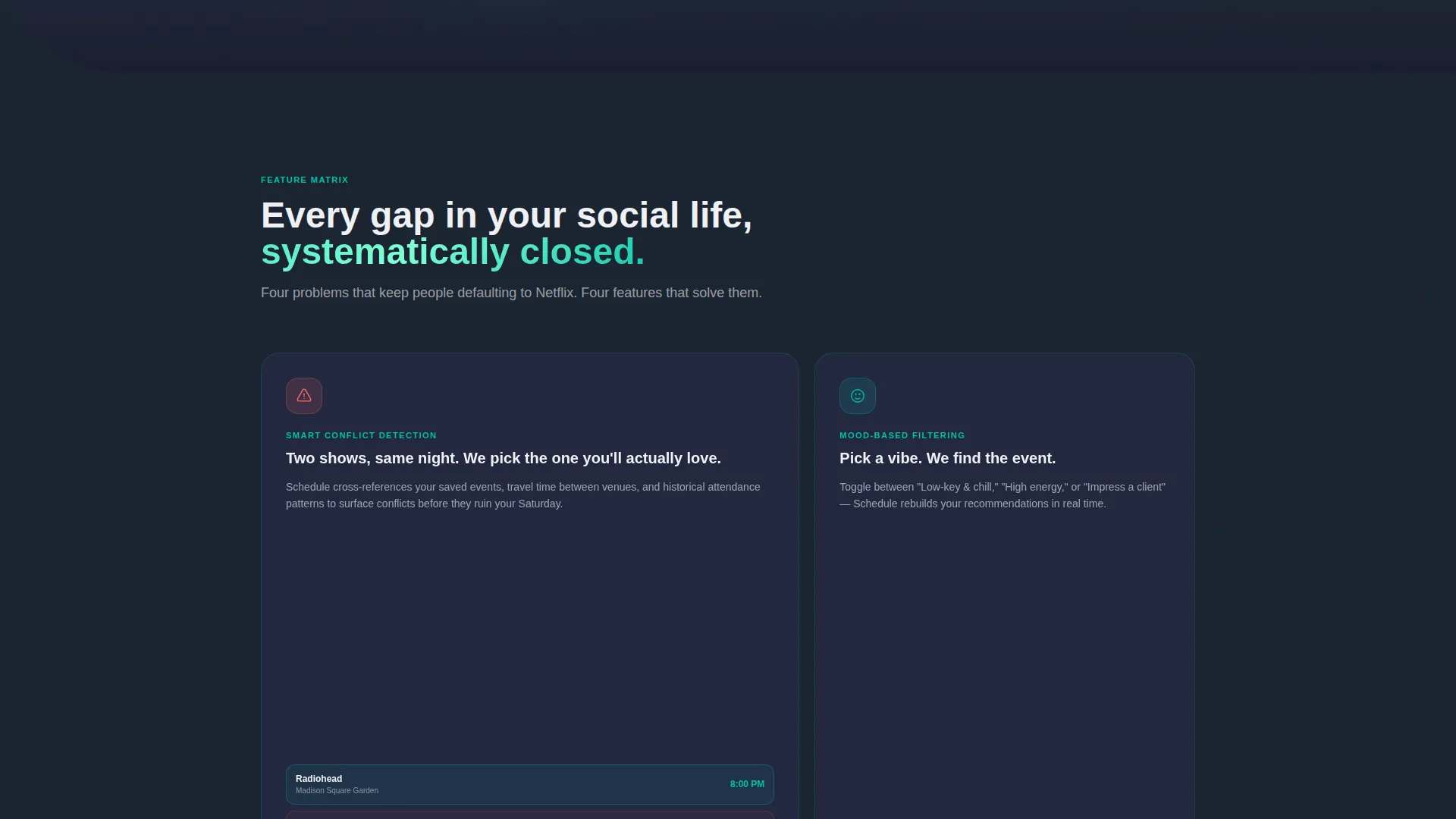 AI Entertainment Scheduling Assistant Landing Page