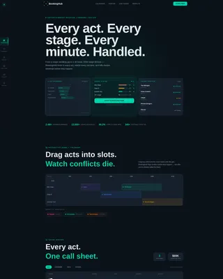 Entertainment Booking & Scheduling Landing Page
