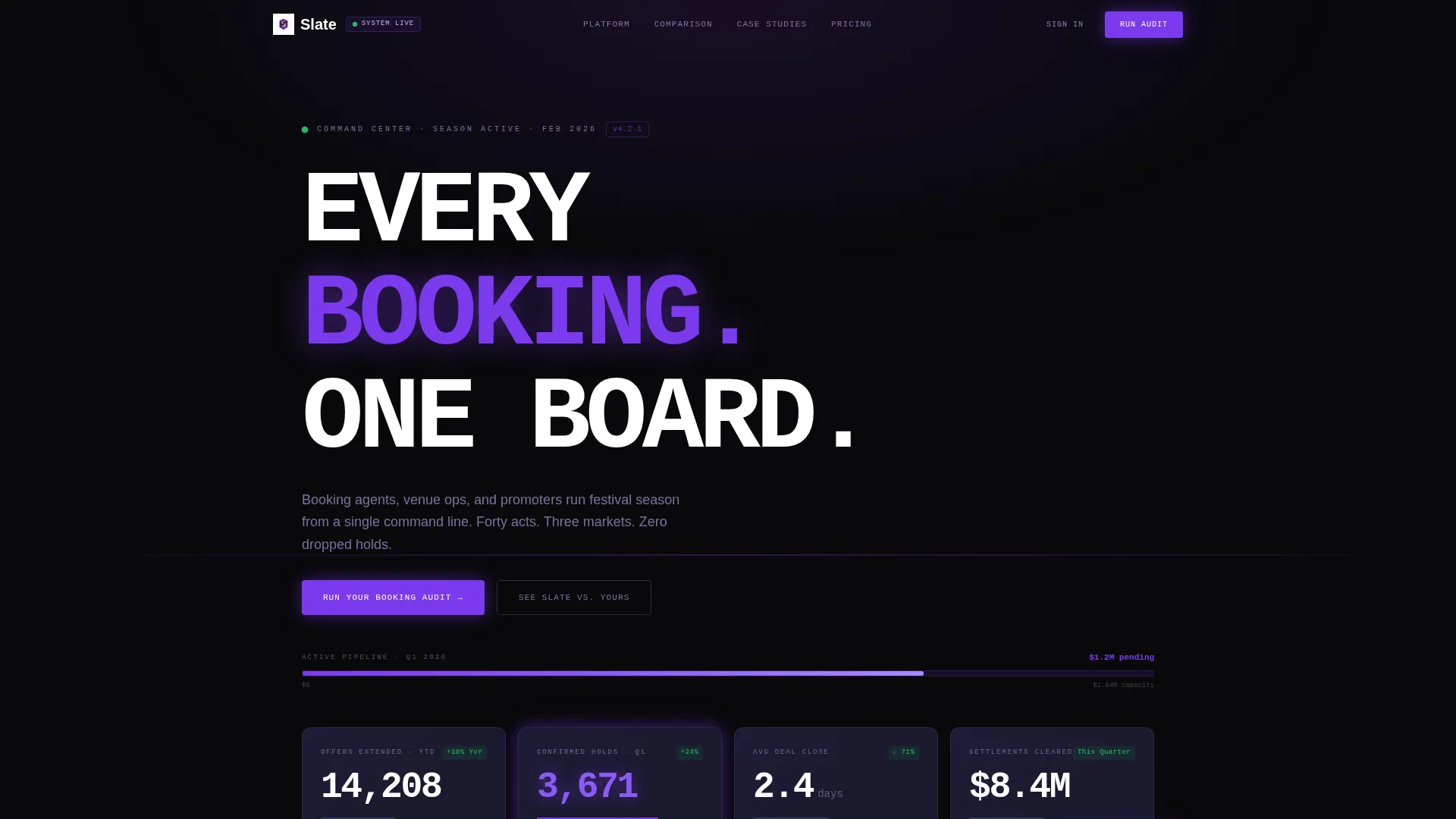 Entertainment Booking Software Landing Page Template