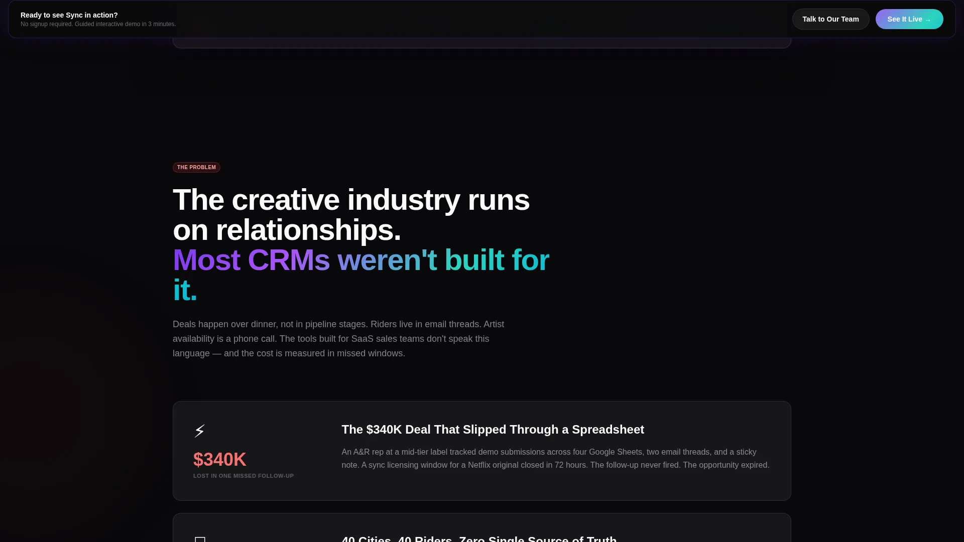 Talent Booking Landing Page Template