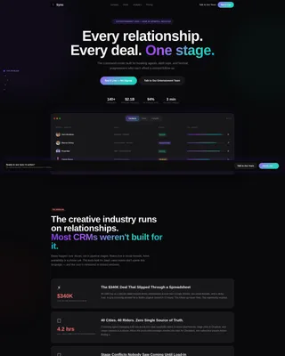 Talent Booking Landing Page Template