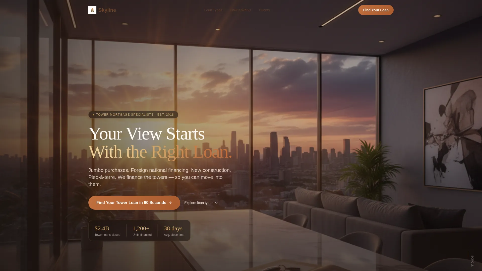 High-Rise Mortgage Specialist Landing Page Template