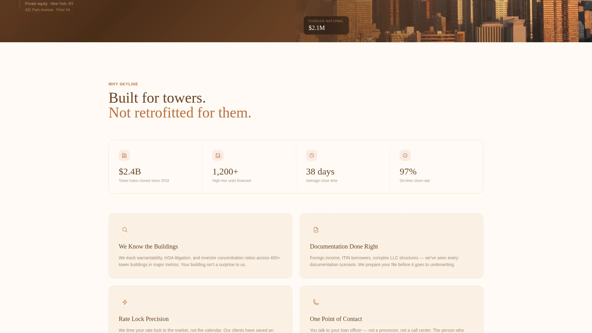 High-Rise Mortgage Specialist Landing Page Template