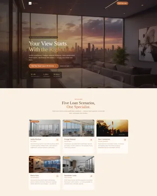 High-Rise Mortgage Specialist Landing Page Template
