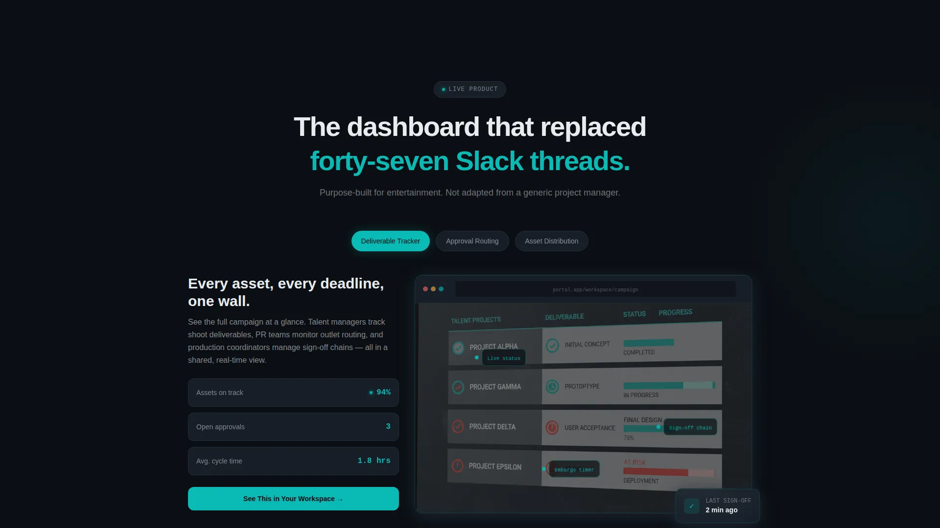 Live Events Landing Page Template