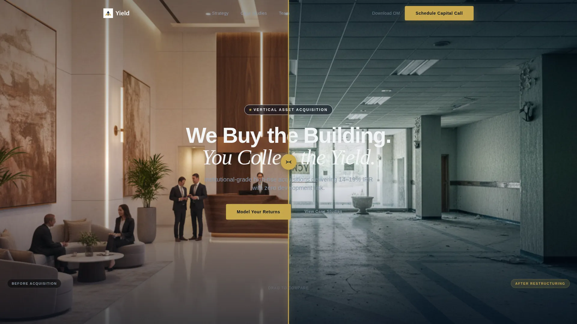 High-Rise Residential Real Estate Investor Landing Page
