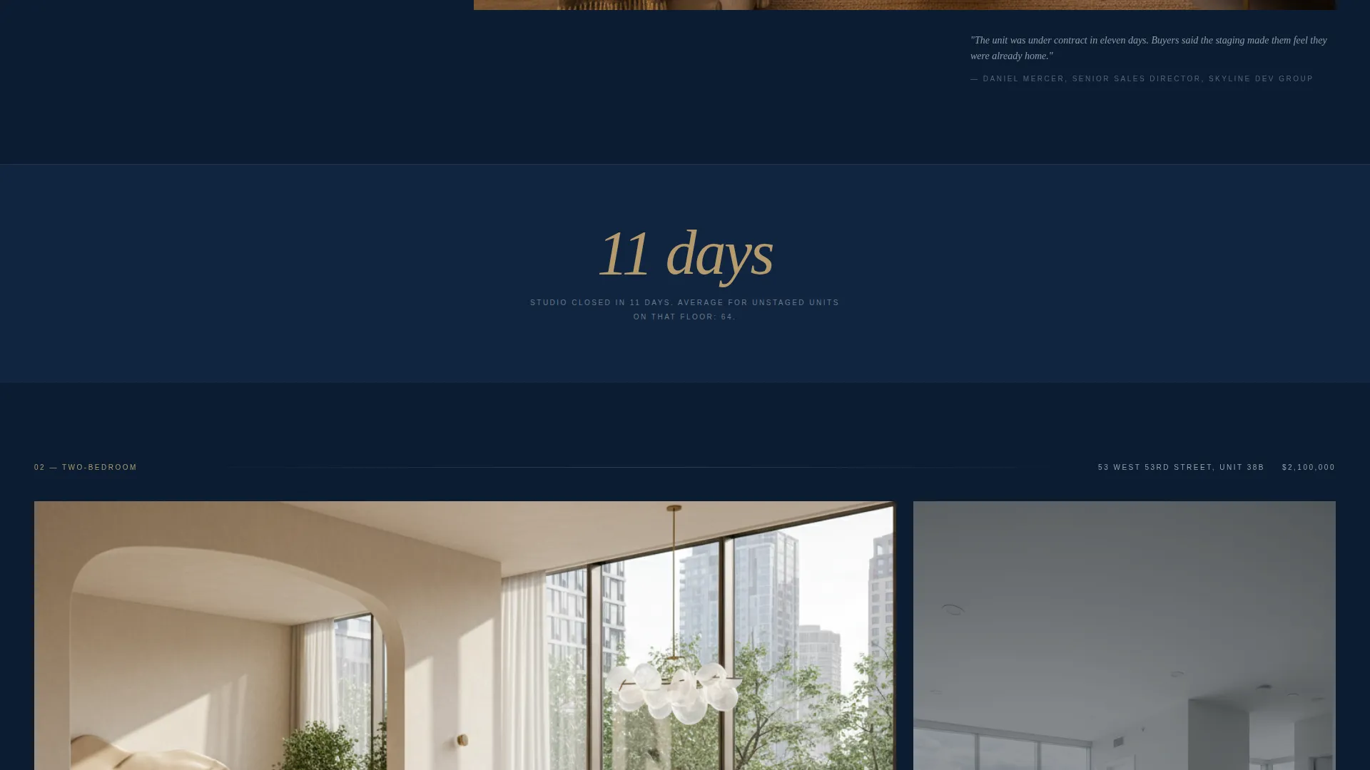High-Rise Residential Staging Landing Page Template
