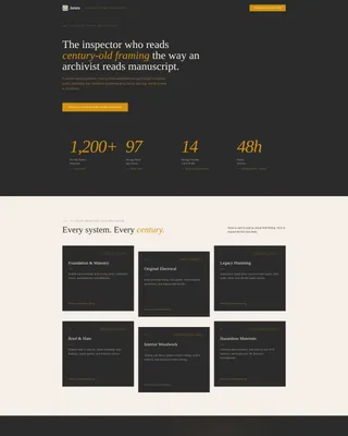 Historic Home Inspection Landing Page Template