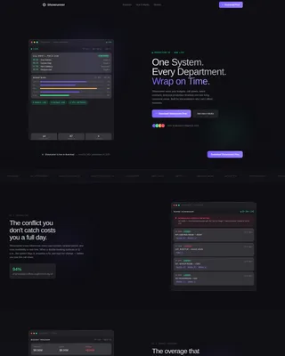 Entertainment ERP Landing Page Template