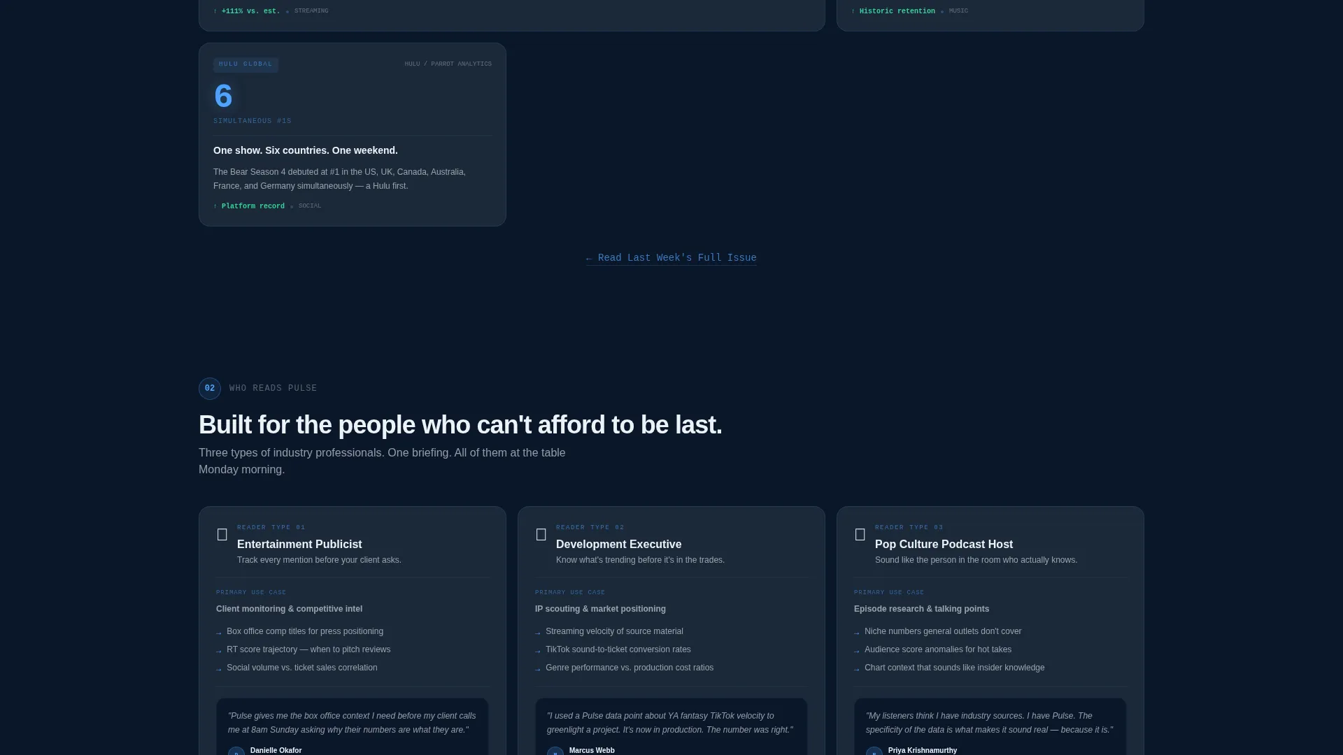 Entertainment Email Newsletter Landing Page Template