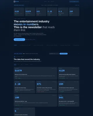 Entertainment Email Newsletter Landing Page Template