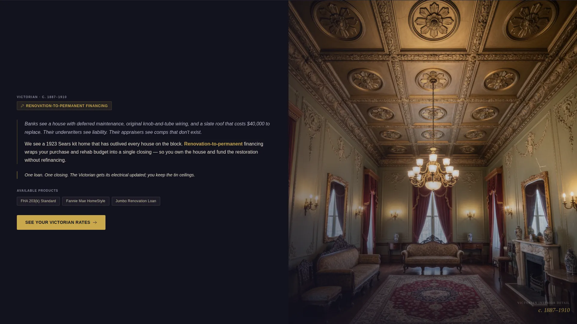 Historic Home Mortgage Broker Landing Page Template